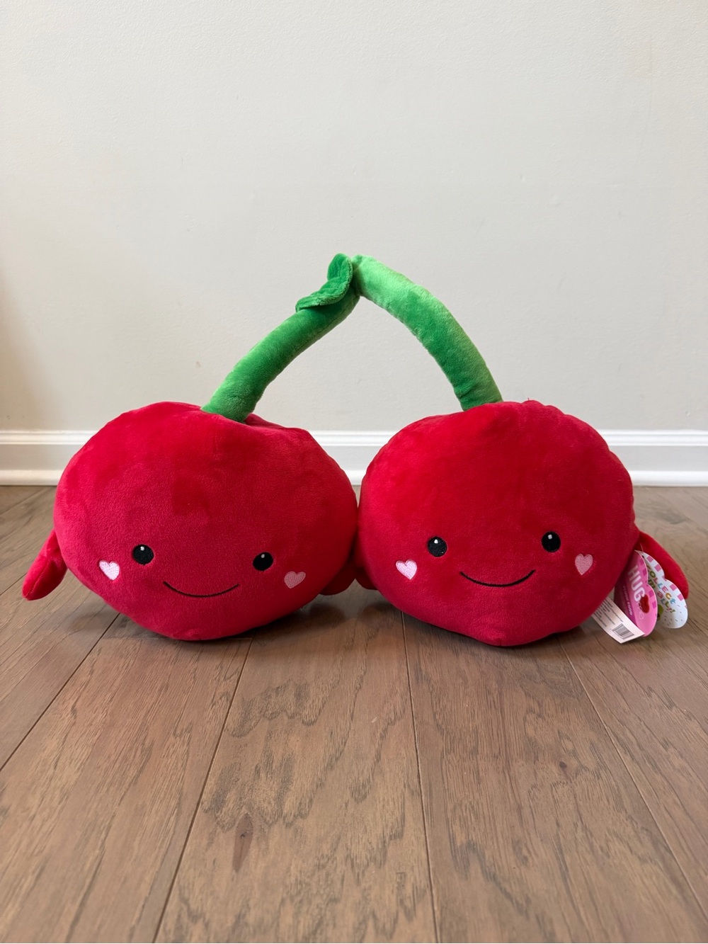 NWT Red Cherry Plush